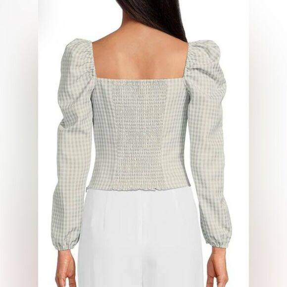 GIANNI BINI Kelsi Gingham Bustier Top - Picture 2 of 16